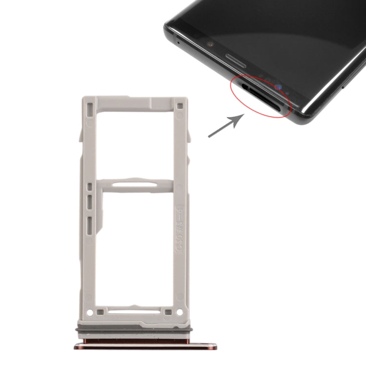 Pour Galaxy Note9 Plateau de carte SIM + Plateau de carte SIM / Plateau de carte Micro SD
