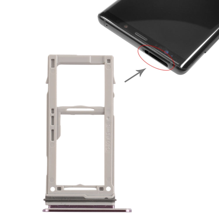 Pour Galaxy Note9 Plateau de carte SIM + Plateau de carte SIM / Plateau de carte Micro SD
