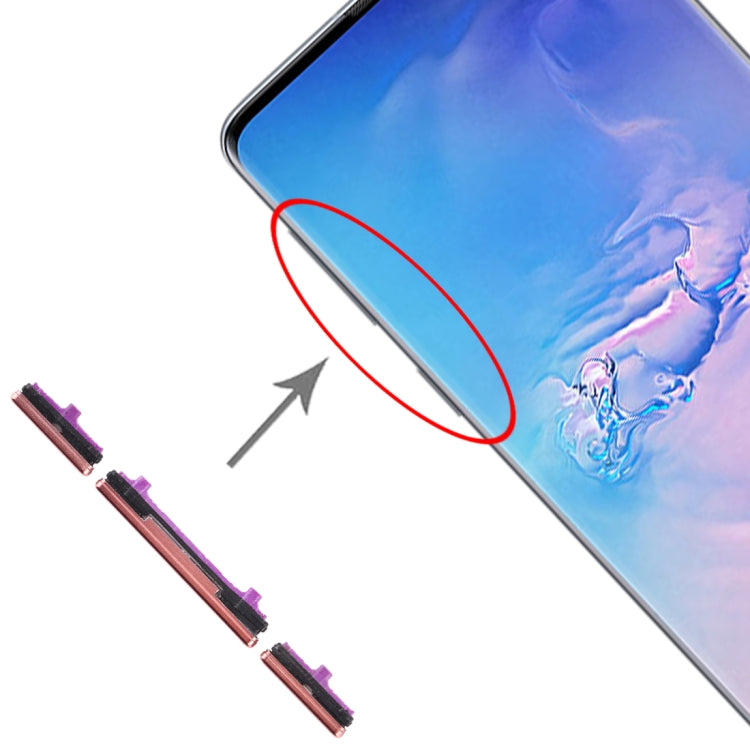 Pour Galaxy S10 / Galaxy S10+ 10 jeux de touches latérales