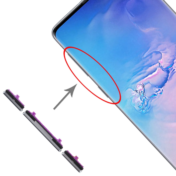 Pour Galaxy S10 / Galaxy S10+ 10 jeux de touches latérales