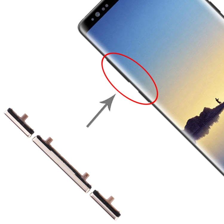 Pour Galaxy Note 8 10, jeu de touches latérales
