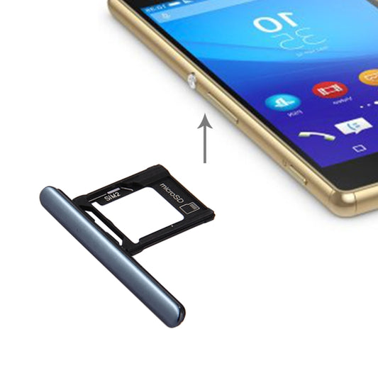 Plateau pour carte Micro SD/SIM + prise anti-poussière pour port de fente pour carte pour Sony Xperia XZ Premium (version double SIM)