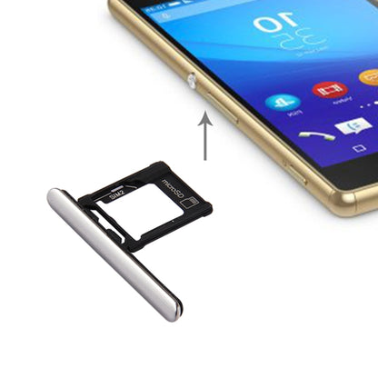 Plateau pour carte Micro SD/SIM + prise anti-poussière pour port de fente pour carte pour Sony Xperia XZ Premium (version double SIM)
