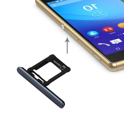 Plateau de carte Micro SD + prise anti-poussière de port de fente de carte pour Sony Xperia XZ Premium (version SIM unique)