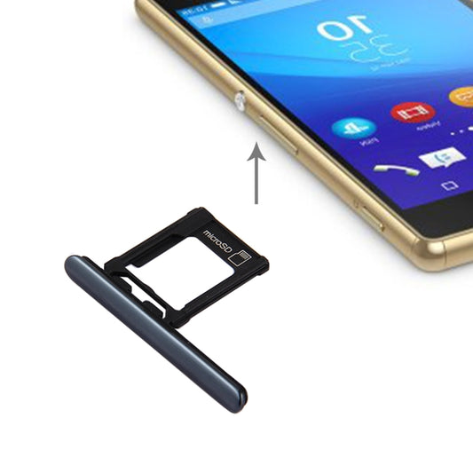 Plateau de carte Micro SD + prise anti-poussière de port de fente de carte pour Sony Xperia XZ Premium (version SIM unique)