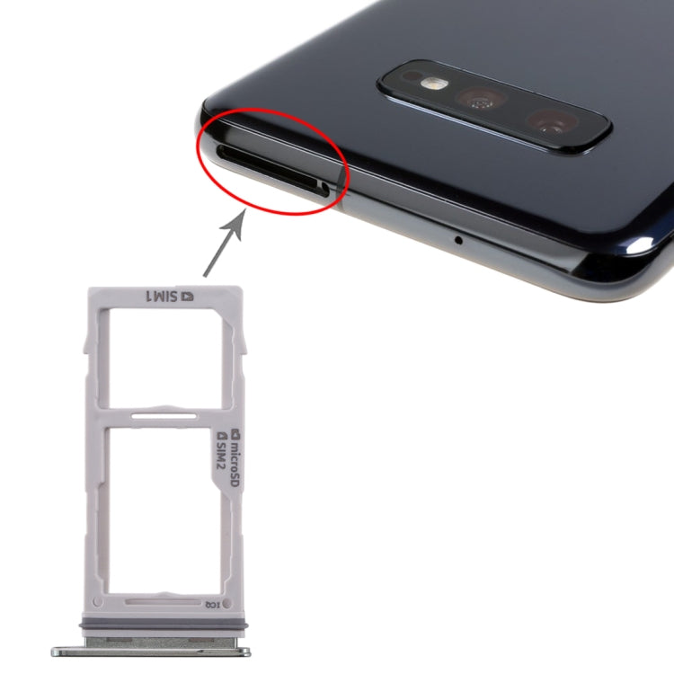 Pour Galaxy S10+ / S10 / S10e Plateau de carte SIM + Plateau de carte SIM / Plateau de carte Micro SD