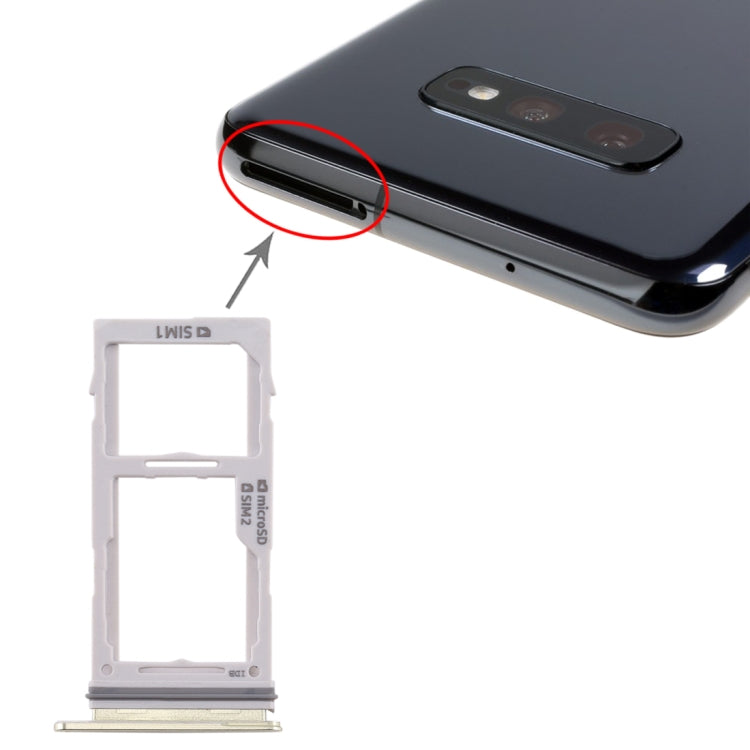 Pour Galaxy S10+ / S10 / S10e Plateau de carte SIM + Plateau de carte SIM / Plateau de carte Micro SD