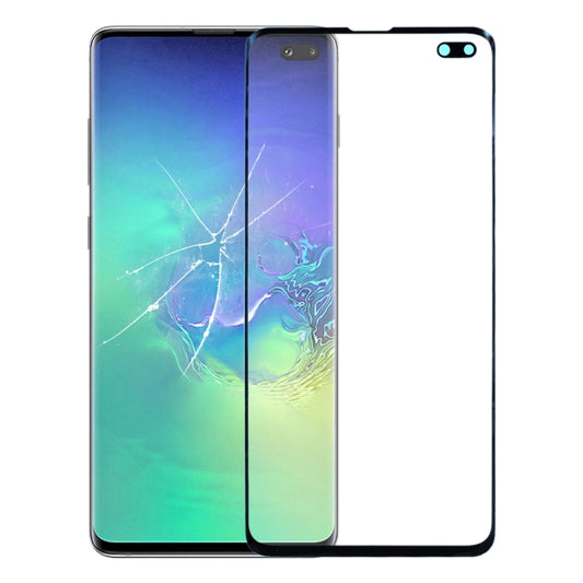Pour Samsung Galaxy S10 +, lentille extérieure en verre de l'écran avant avec adhésif OCA optiquement transparent