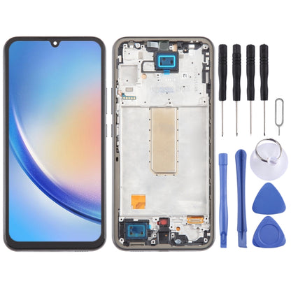 Pour Samsung Galaxy A34 SM-A346B Incell LCD écran numériseur assemblage complet avec cadre