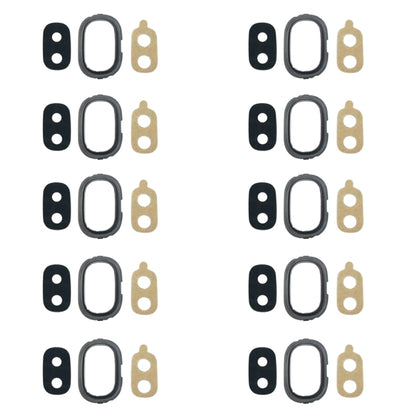 Pour Galaxy J4, J400F/DS, J400G/DS, 10 pièces, lunette de caméra arrière avec couvercle d'objectif et adhésif
