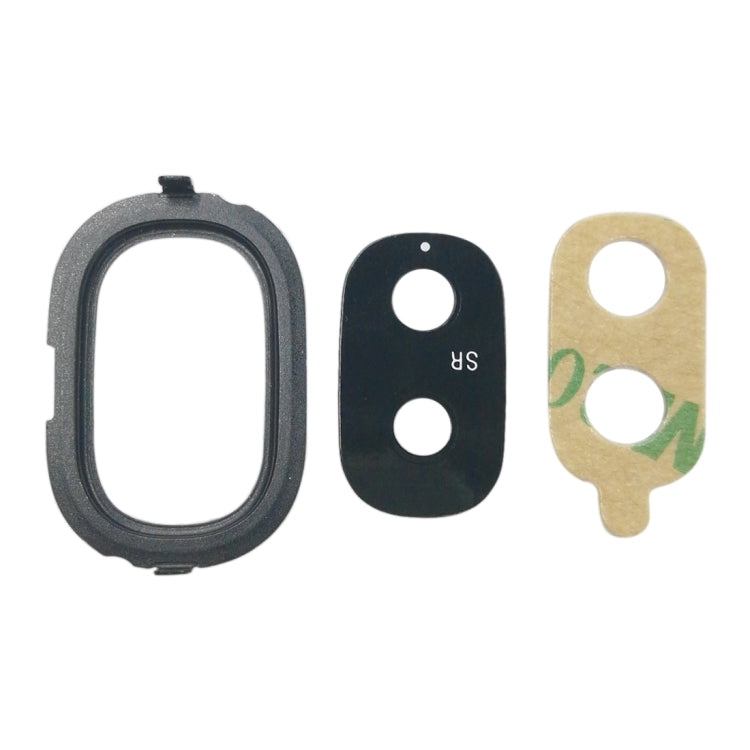 Pour Galaxy J4, J400F/DS, J400G/DS, 10 pièces, lunette de caméra arrière avec couvercle d'objectif et adhésif