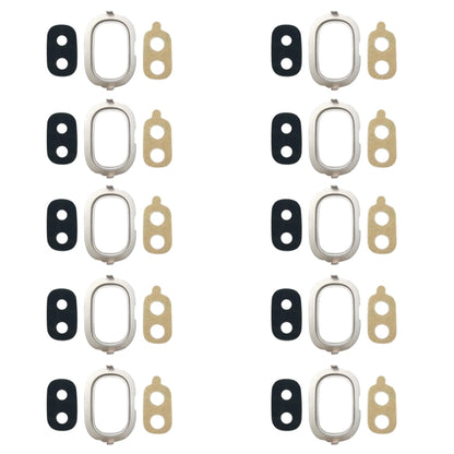 Pour Galaxy J4, J400F/DS, J400G/DS, 10 pièces, lunette de caméra arrière avec couvercle d'objectif et adhésif