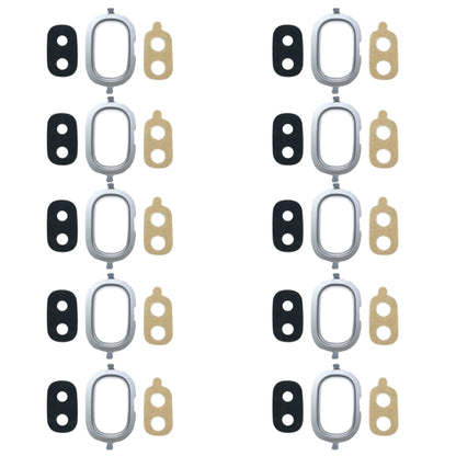 Pour Galaxy J4, J400F/DS, J400G/DS, 10 pièces, lunette de caméra arrière avec couvercle d'objectif et adhésif