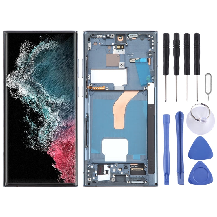 Écran LCD OLED pour Samsung Galaxy S22 Ultra 5G SM-S908U, édition américaine, assemblage complet avec cadre