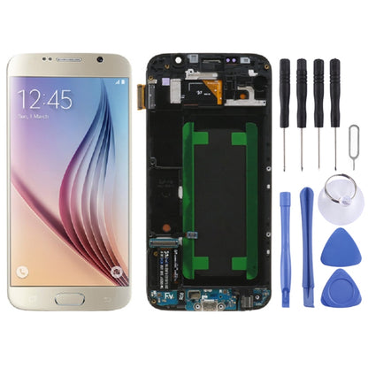 Écran LCD d'origine et numériseur complet avec cadre pour Samsung Galaxy S6 SM-G920F