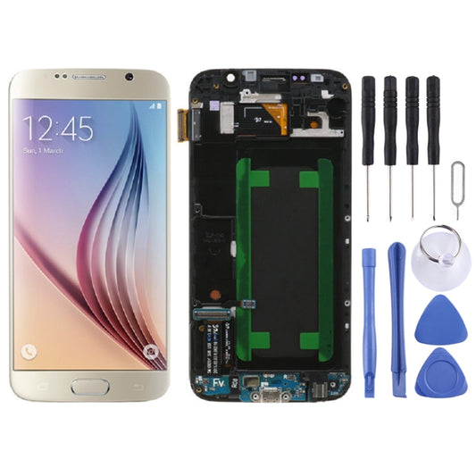 Écran LCD d'origine et numériseur complet avec cadre pour Samsung Galaxy S6 SM-G920F