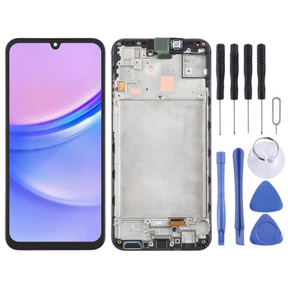 Pour Samsung Galaxy A15 4G SM-A155F Écran LCD d'origine numériseur assemblage complet avec cadre, For Samsung Galaxy A15 4G