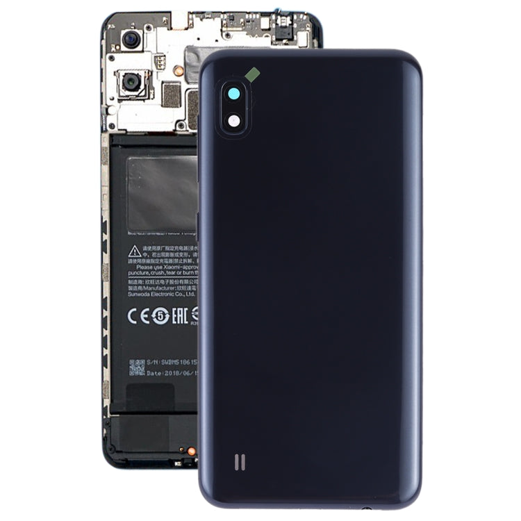 Pour Galaxy A10 SM-A105F/DS, SM-A105G/DS Couvercle arrière de la batterie avec objectif d'appareil photo et touches latérales