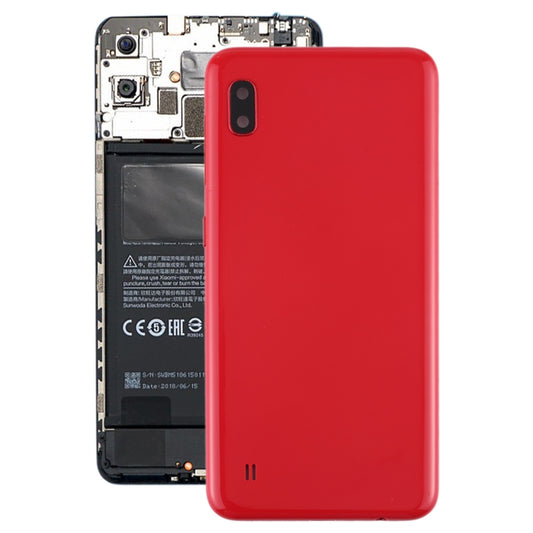 Pour Galaxy A10 SM-A105F/DS, SM-A105G/DS Couvercle arrière de la batterie avec objectif d'appareil photo et touches latérales