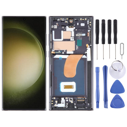 Écran LCD OLED pour Samsung Galaxy S23 Ultra 5G SM-S918B Assemblage complet du numériseur avec cadre