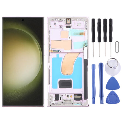 Écran LCD OLED pour Samsung Galaxy S23 Ultra 5G SM-S918B Assemblage complet du numériseur avec cadre