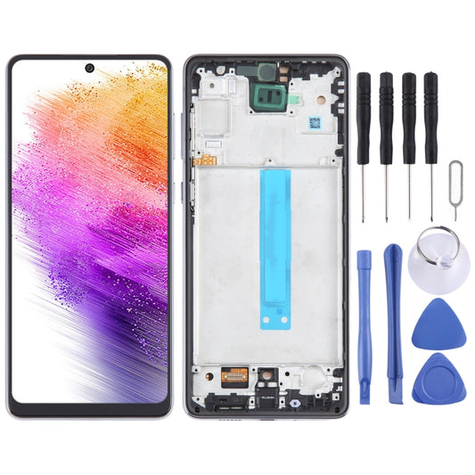 Pour Samsung Galaxy A73 SM-A736B écran LCD TFT pour numériseur assemblage complet avec cadre