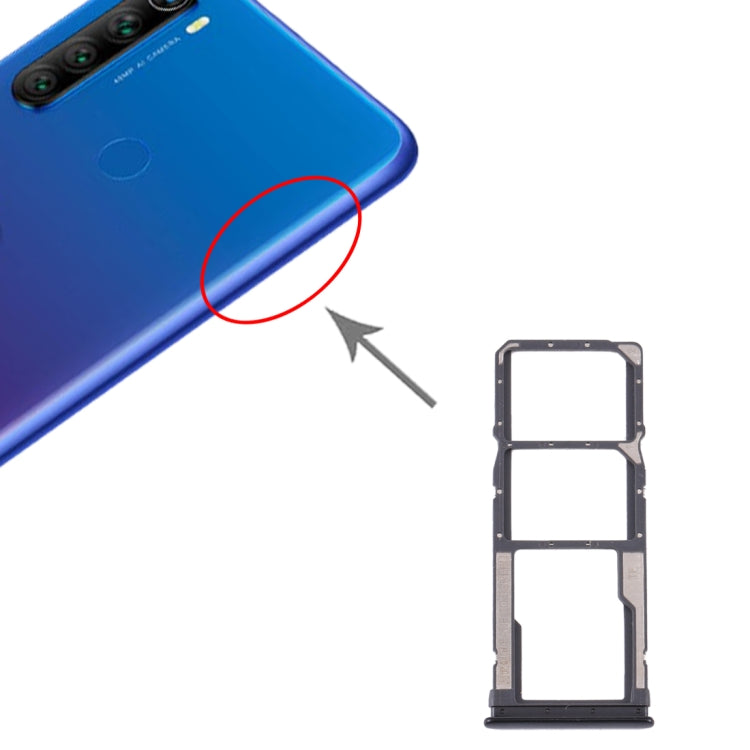Tiroir Carte SIM + Tiroir Carte SIM + Tiroir Carte Micro SD pour Xiaomi Redmi Note 8T / Redmi Note 8