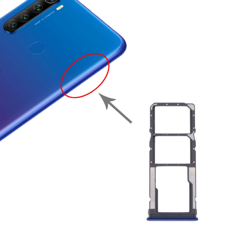 Tiroir Carte SIM + Tiroir Carte SIM + Tiroir Carte Micro SD pour Xiaomi Redmi Note 8T / Redmi Note 8
