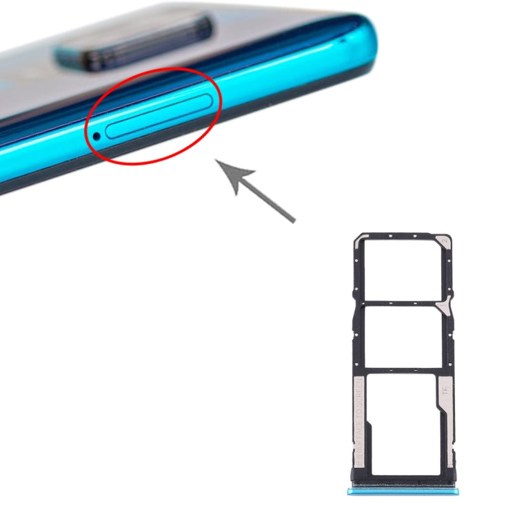 Plateau pour carte SIM + plateau pour carte SIM + plateau pour carte Micro SD pour Xiaomi Redmi Note 9S / Redmi Note 9 Pro Max / Redmi Note 9 Pro India / Note 10 Lite