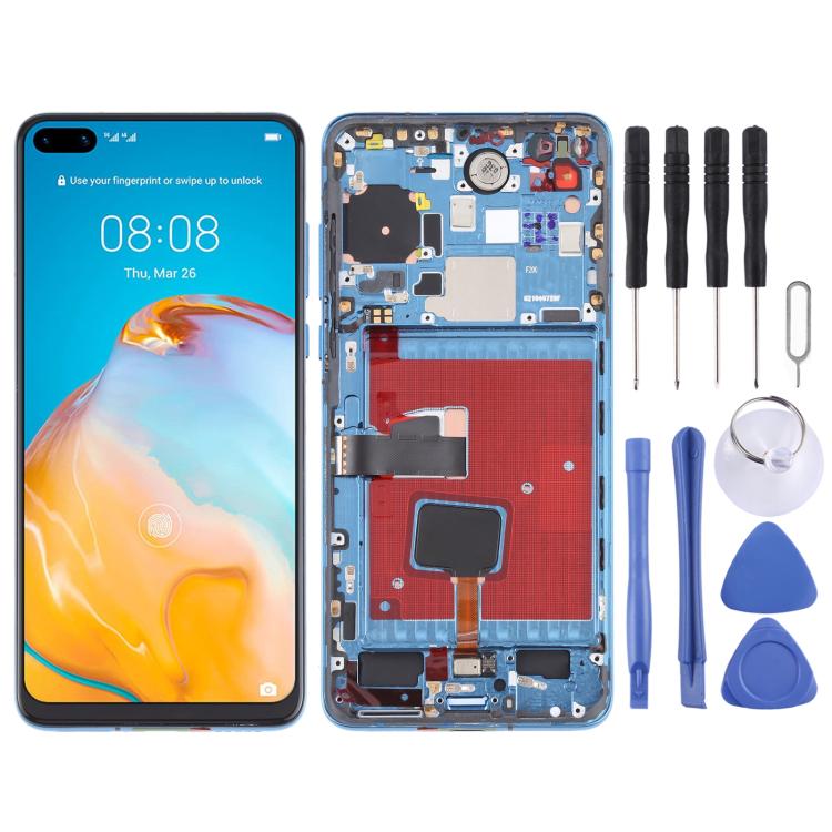 Écran LCD et numériseur complet avec cadre pour Huawei P40, For Huawei P40