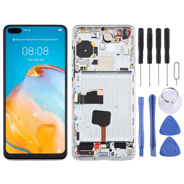 Écran LCD et numériseur complet avec cadre pour Huawei P40, For Huawei P40