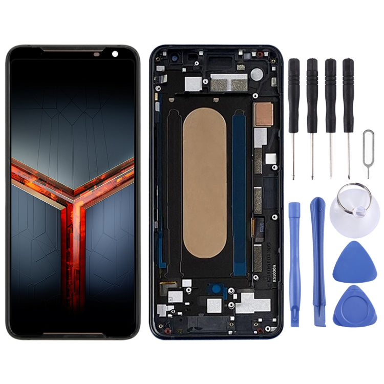 Écran LCD et numériseur complet avec cadre pour Asus ROG Phone II ZS660KL, For Asus ROG Phone II ZS660KL