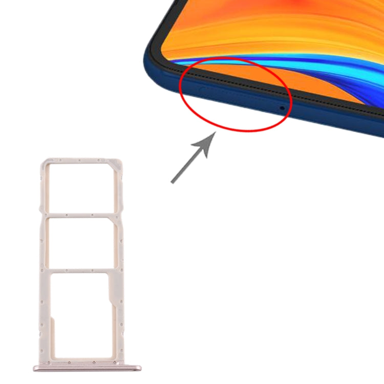 Tiroir Carte SIM + Tiroir Carte SIM + Tiroir Carte Micro SD pour Huawei Y6s (2019)