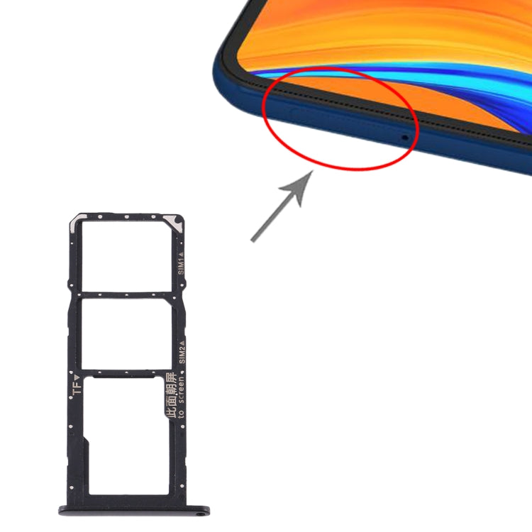 Tiroir Carte SIM + Tiroir Carte SIM + Tiroir Carte Micro SD pour Huawei Y6s (2020)