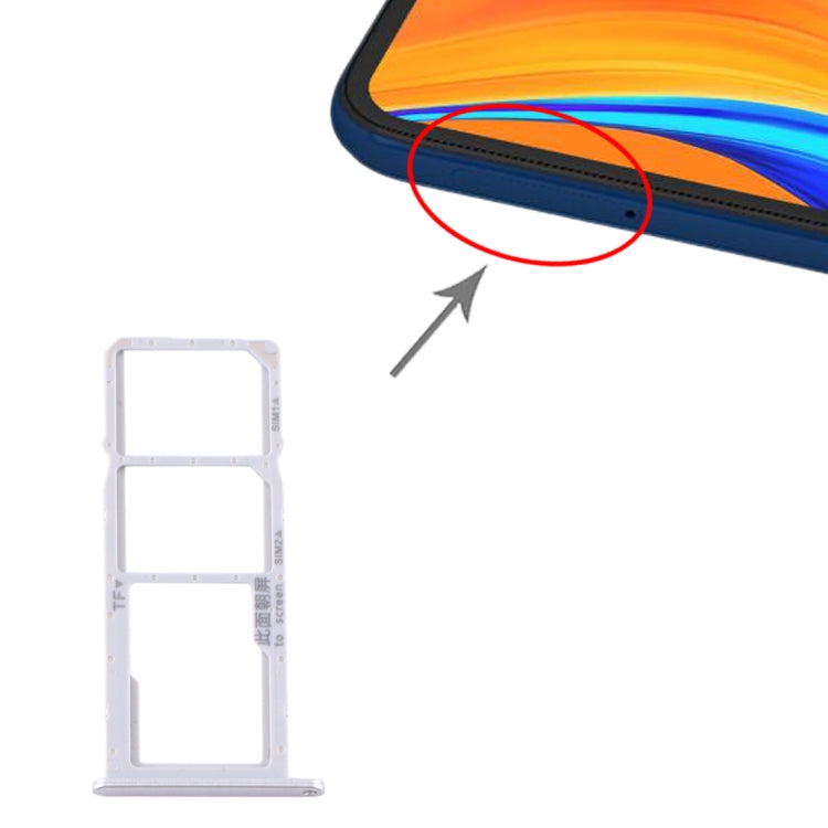 Tiroir Carte SIM + Tiroir Carte SIM + Tiroir Carte Micro SD pour Huawei Y6s (2020)