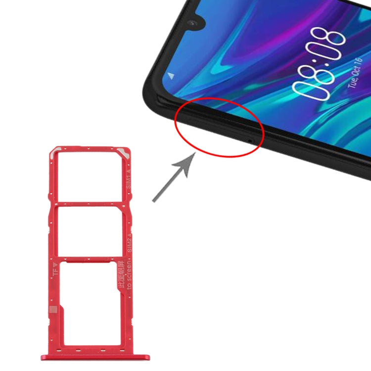 Tiroir Carte SIM + Tiroir Carte SIM + Tiroir Carte Micro SD pour Huawei Y6 Pro (2019)