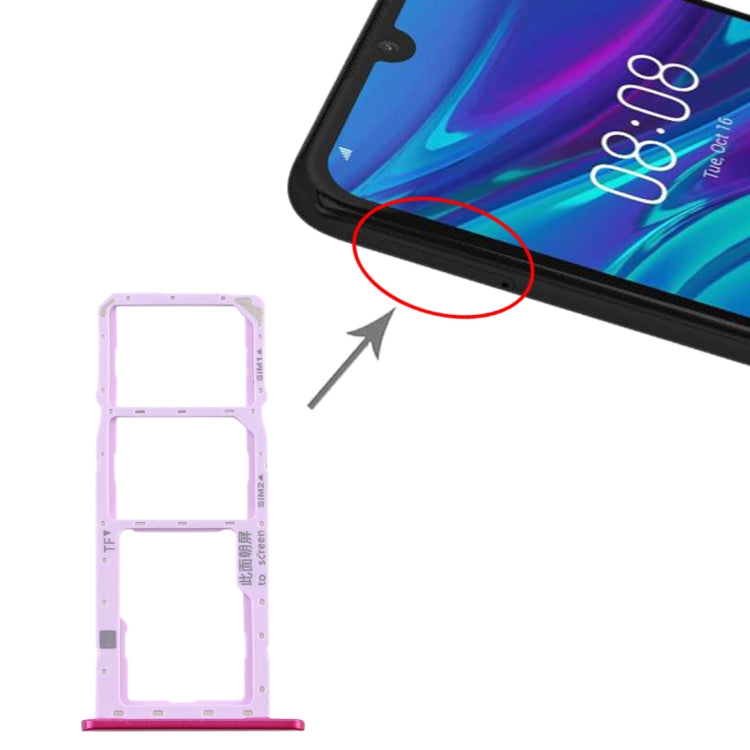 Tiroir Carte SIM + Tiroir Carte SIM + Tiroir Carte Micro SD pour Huawei Y6 Pro (2019)
