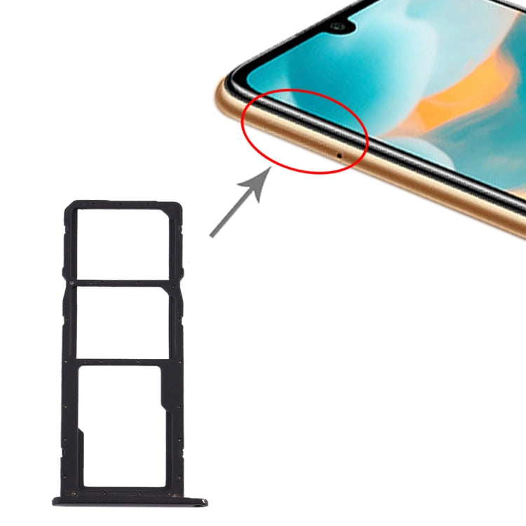 Tiroir Carte SIM + Tiroir Carte SIM + Tiroir Carte Micro SD pour Huawei Y6 (2019)