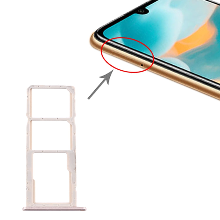 Tiroir Carte SIM + Tiroir Carte SIM + Tiroir Carte Micro SD pour Huawei Y6 (2019)