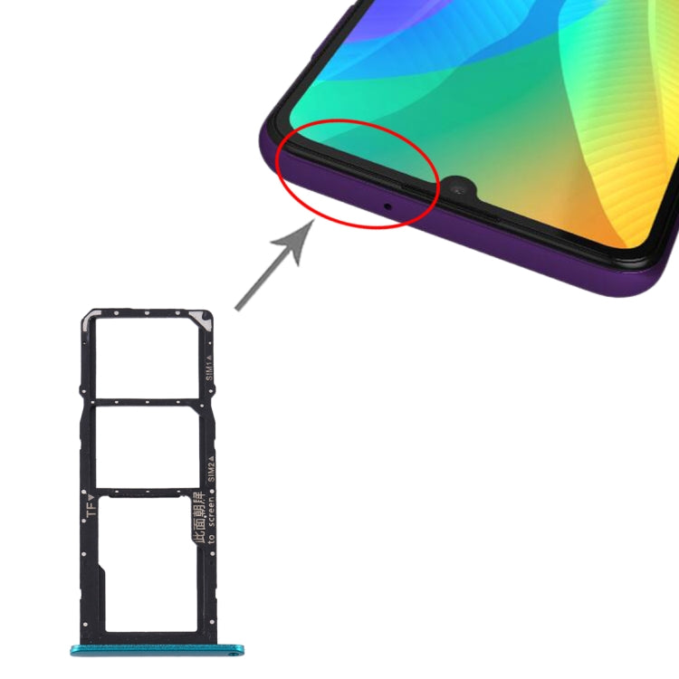 Tiroir Carte SIM + Tiroir Carte SIM + Tiroir Carte Micro SD pour Huawei Y6p