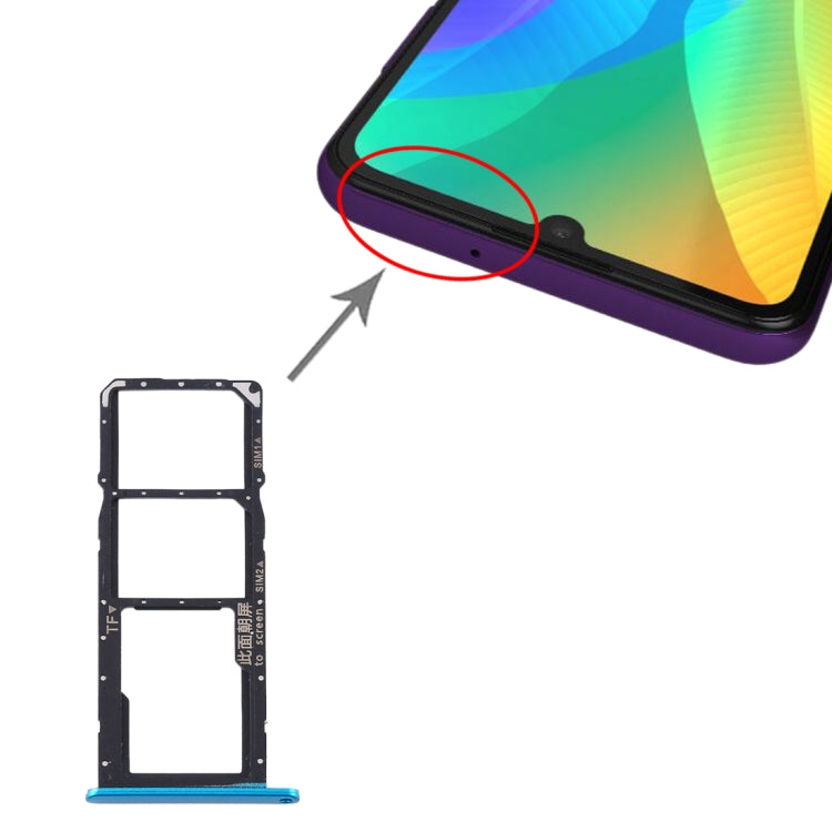 Tiroir Carte SIM + Tiroir Carte SIM + Tiroir Carte Micro SD pour Huawei Y6p