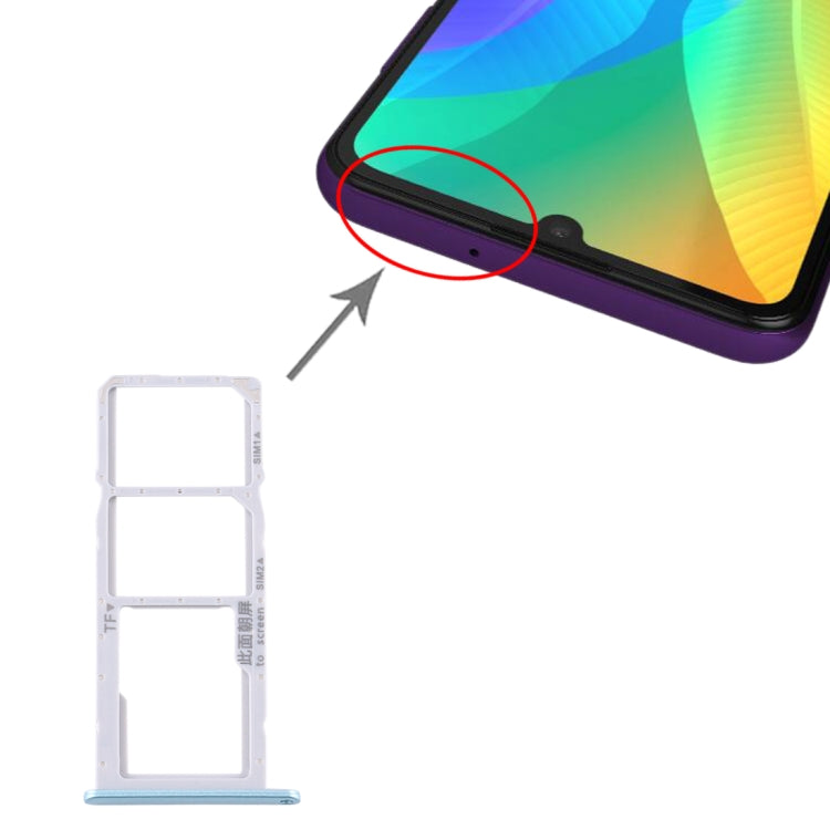 Tiroir Carte SIM + Tiroir Carte SIM + Tiroir Carte Micro SD pour Huawei Y6p