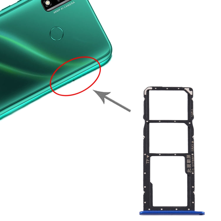 Tiroir Carte SIM + Tiroir Carte SIM + Tiroir Carte Micro SD pour Huawei Y8s