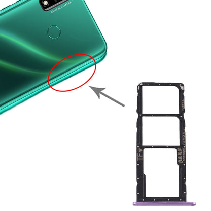 Tiroir Carte SIM + Tiroir Carte SIM + Tiroir Carte Micro SD pour Huawei Y8s