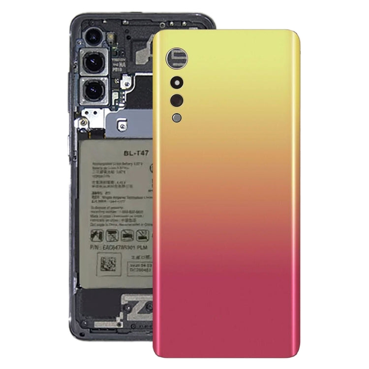 Cache arrière de batterie pour LG Velvet LMG910EMW LM-G910EMW / Velvet 5G LM-G900N LM-G900EM (Illusion Sunset)