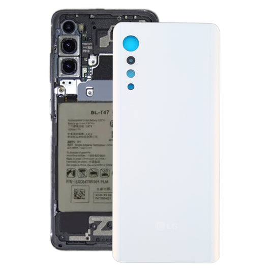 Cache arrière de batterie pour LG Velvet LMG910EMW LM-G910EMW / Velvet 5G LM-G900N LM-G900EM (Illusion Sunset)