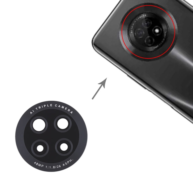 Pour Huawei Y9a / Enjoy 20 Plus 5G Objectif de caméra arrière 10 pièces, For Huawei Y9a / Enjoy 20 Plus 5G