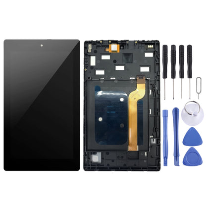 Écran LCD et numériseur complet avec cadre pour Amazon Kindle Fire HD 7 2019 9e M8S26G, For Amazon Kindle Fire HD 7 2019
