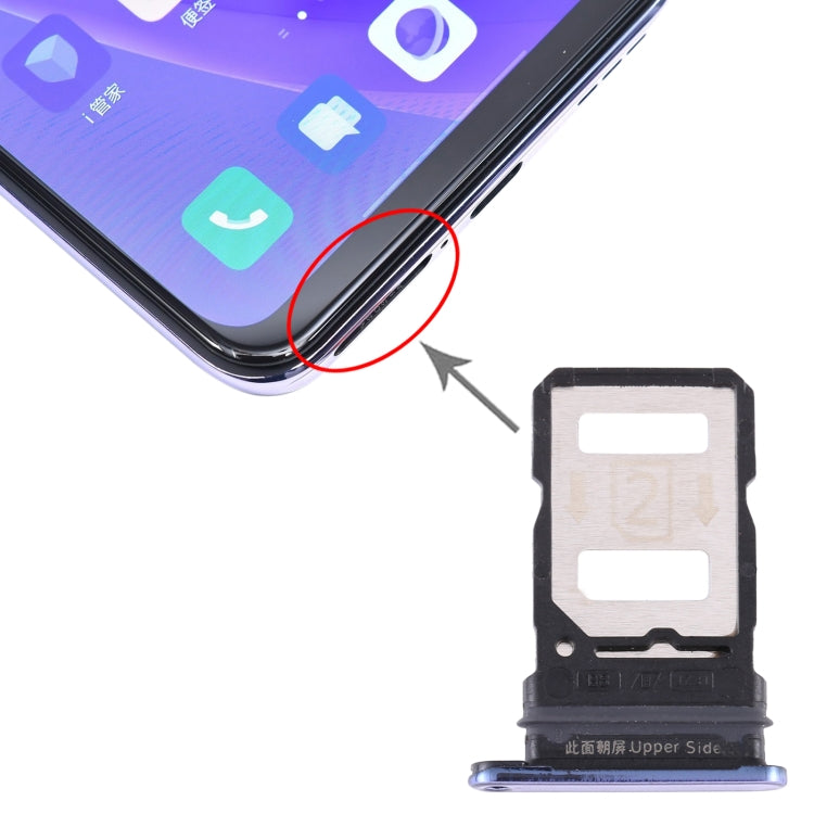 Pour Vivo Y73s V2031A Plateau de carte SIM + Plateau de carte SIM