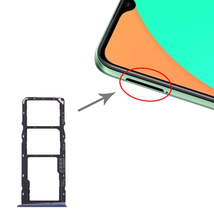 Pour OPPO Realme C11 RMX2185 Plateau de carte SIM + Plateau de carte SIM + Plateau de carte Micro SD, For OPPO Realme C11